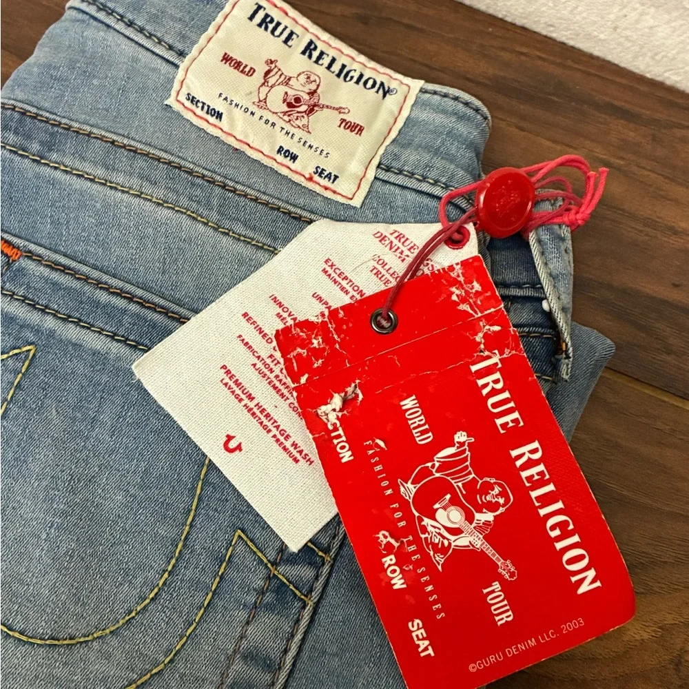 NWT True Religion Women Blue Jeans Size 27 Jennie Curvy Skinny - Picture 2 of 16